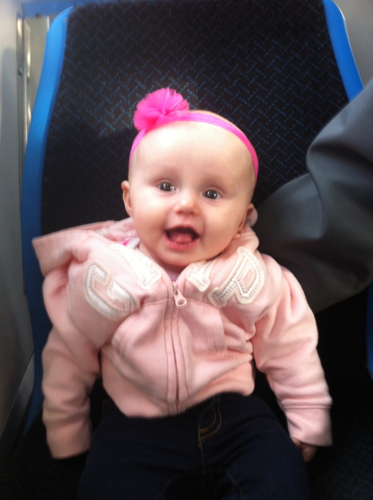 Charlotte rode the bus for the first time -- she's a fan!
